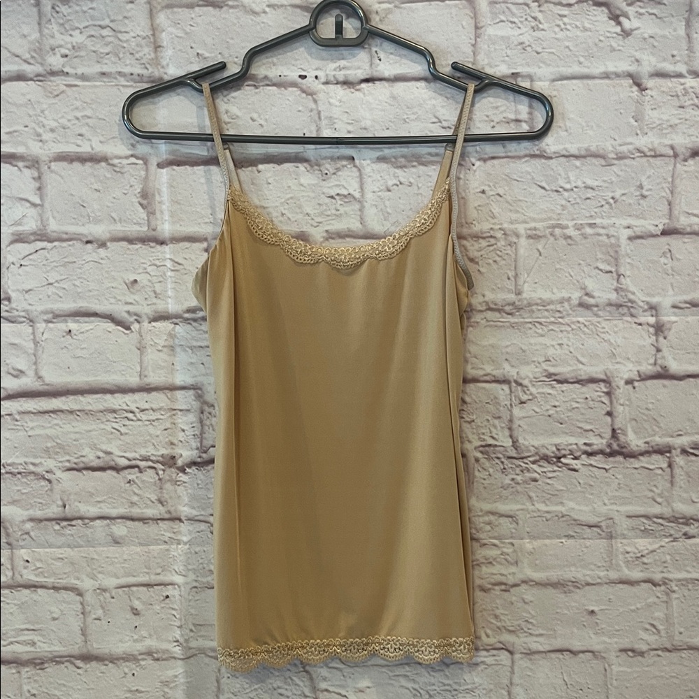 Jockey Tan Lace Trim adjustable strap Cami Top
